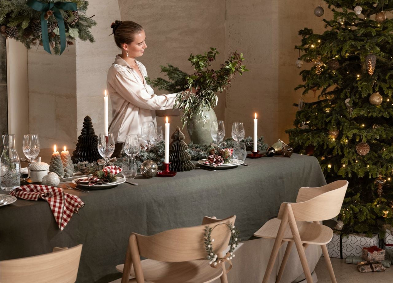 Tischdekoration zu Weihnachten