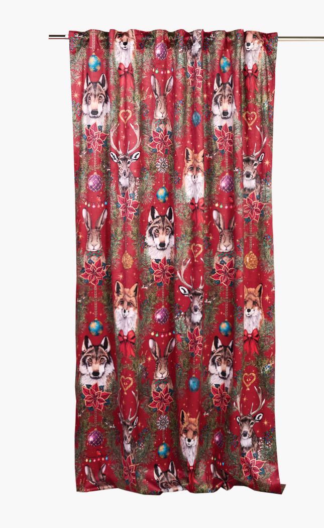 Vorhang Multi/Rot - 140x240 cm Multi/Rot - 1