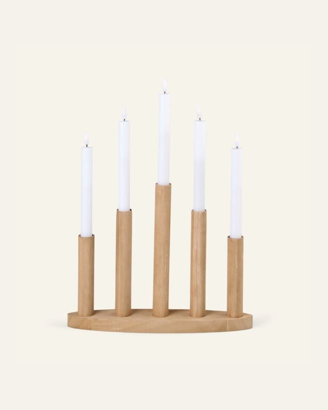 Adventskerzenhalter Natur - 34x7x47 cm Natur - 1