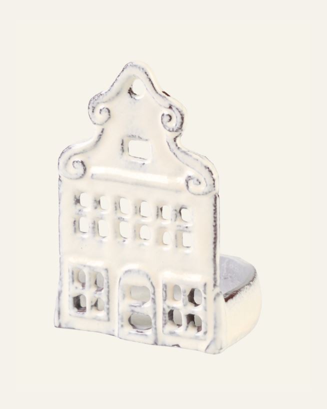Teelichthalter Weiß - 7,5x7x11 cm Weiß - 1