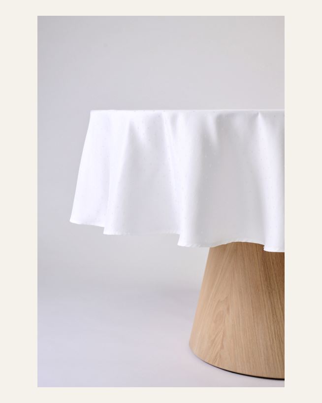 Runde Tischdecke Weiß - ø180 cm Weiß - 1