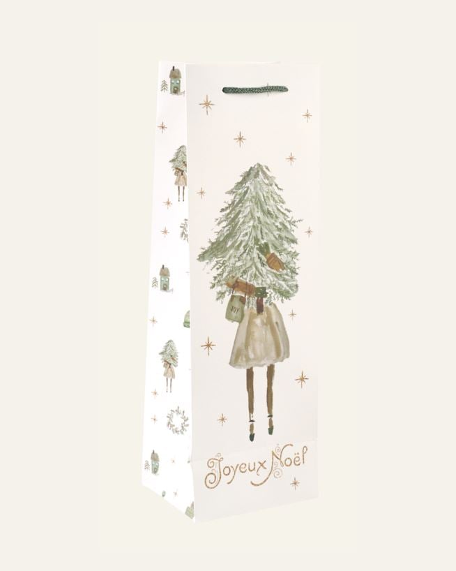 Geschenktüte für Flaschen Multi/Grün - 12x36x10 cm Multi/Grün - 1