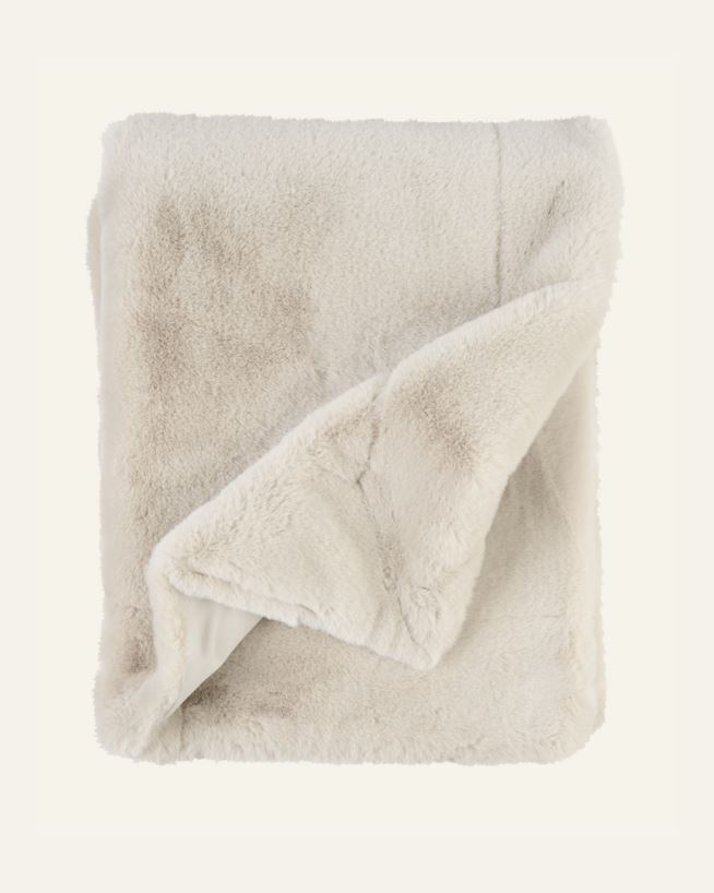 Plaid aus Kunstfell Beige - 130x170 cm Beige - 1
