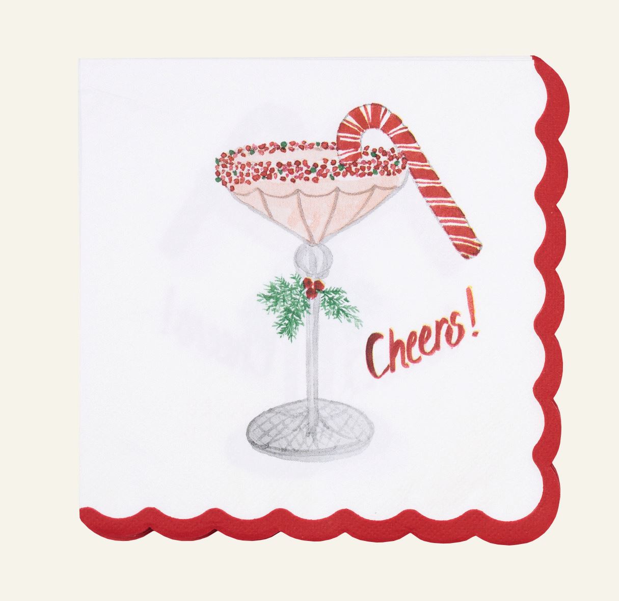 Papierservietten Multi/Rot - 33x33 cm Multi/Rot - 1