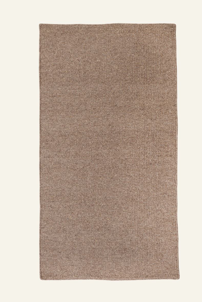 Wollteppich Braun - 80x150 cm Braun - 1