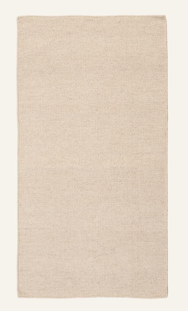 Wollteppich Hellbeige - 80x150 cm Hellbeige - 1