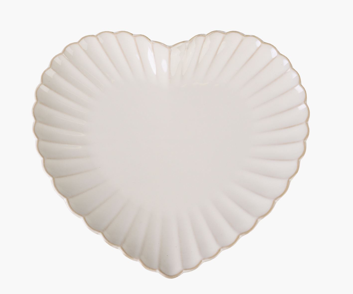 Herzförmiger Teller Weiß - 21,5x19,5 cm Weiß - 1