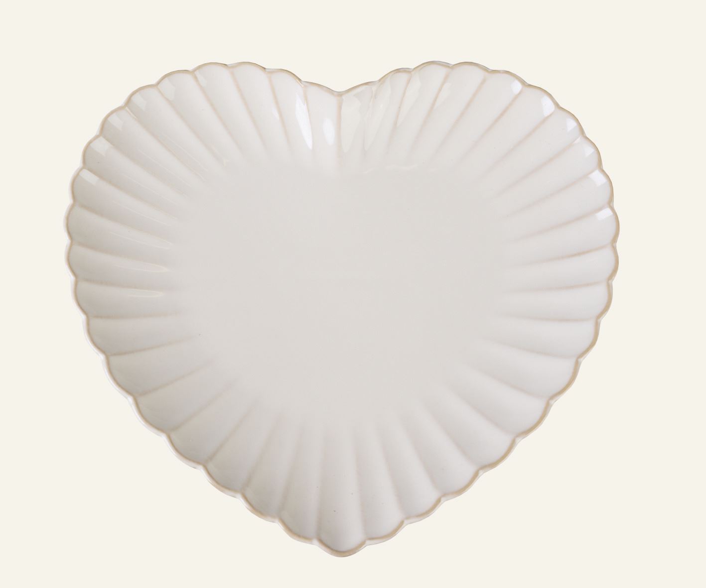Herzförmiger Teller Weiß - 28x25,6 cm Weiß - 1