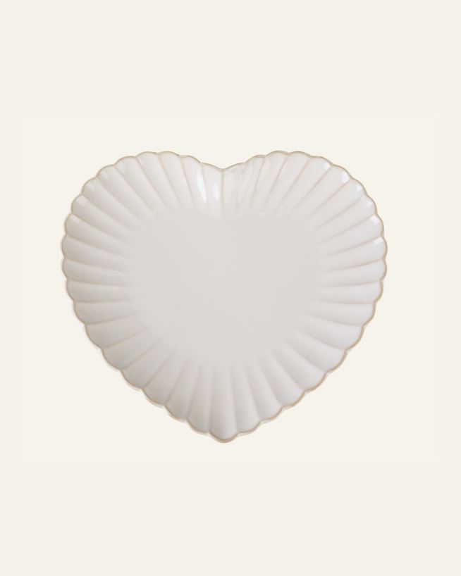 Herzförmiger Teller Weiß - 28x25,6 cm Weiß - 1