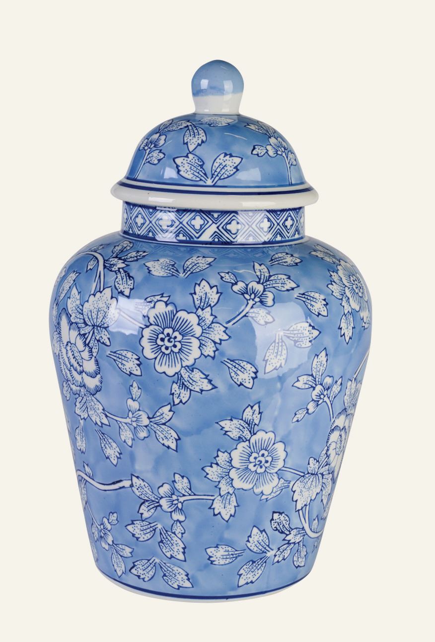 Dekorative Urne Multi/Blue - 21x21x34 cm Multi/Blue - 1