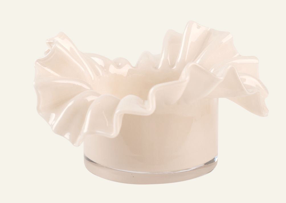 Teelichthalter Hellbeige - 16,5x16,5x9 cm Hellbeige - 1