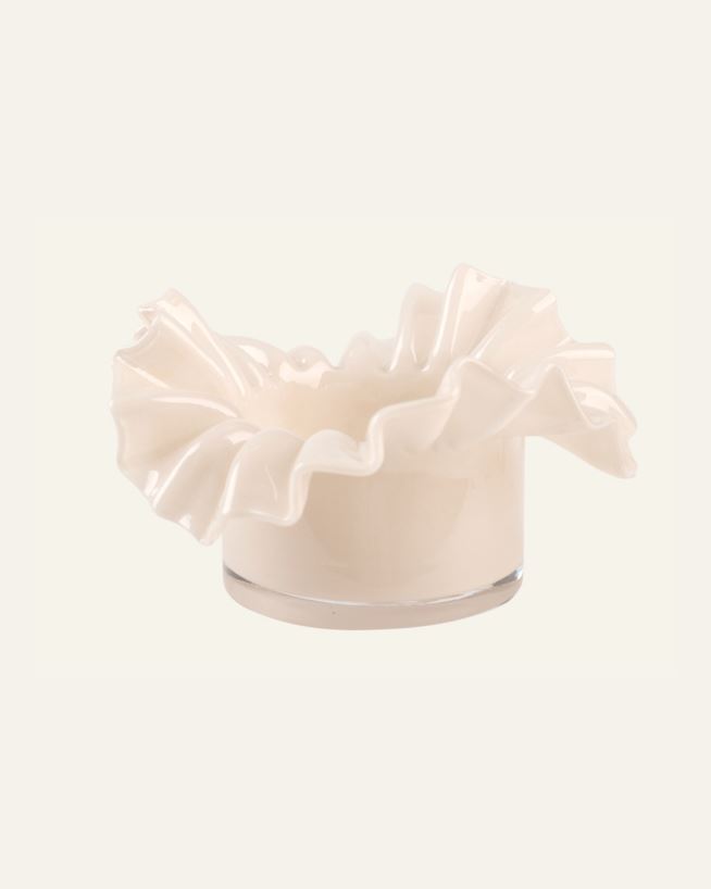Teelichthalter Hellbeige - 16,5x16,5x9 cm Hellbeige - 1