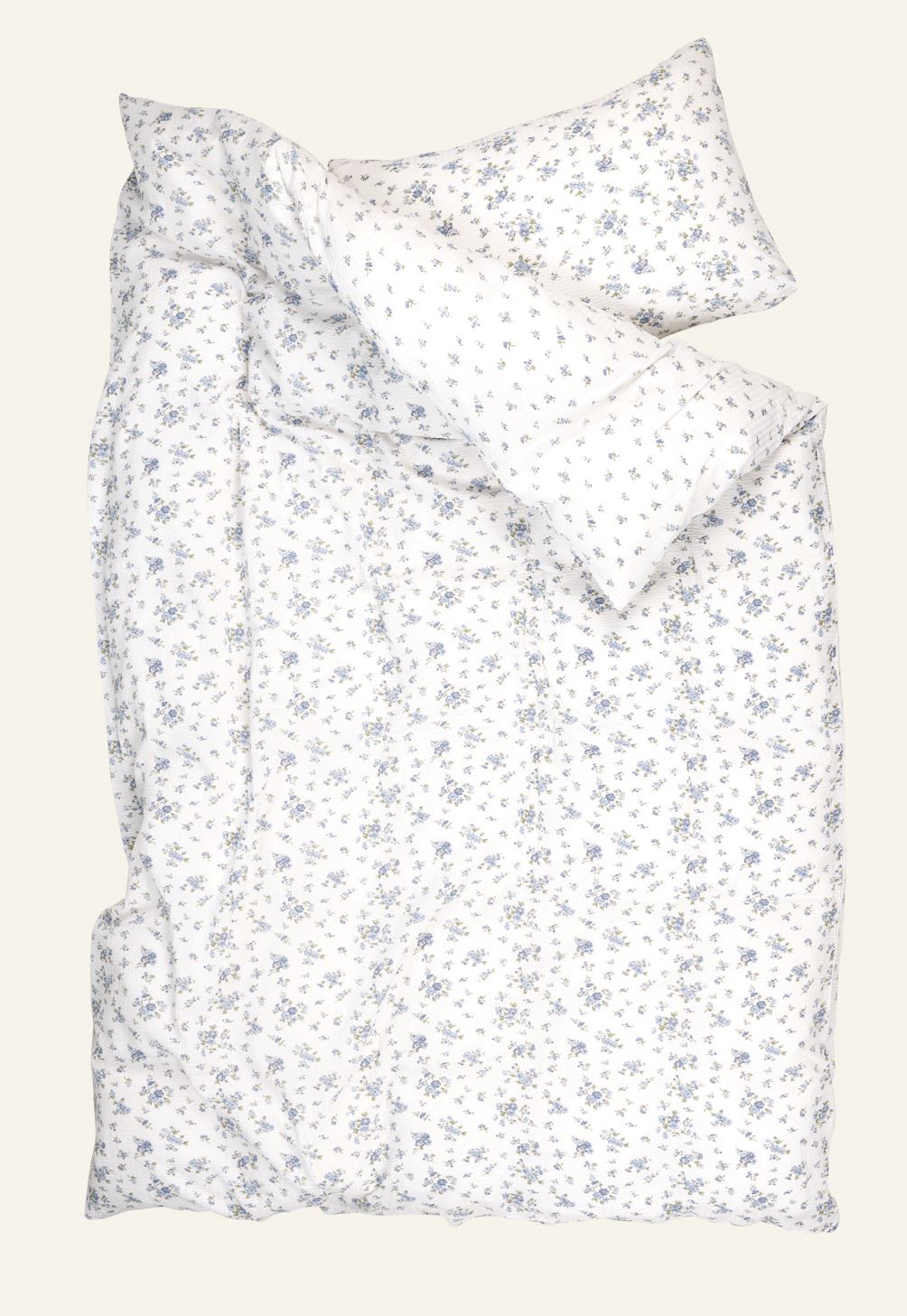 Seersucker-Bettwäsche Blau - 4