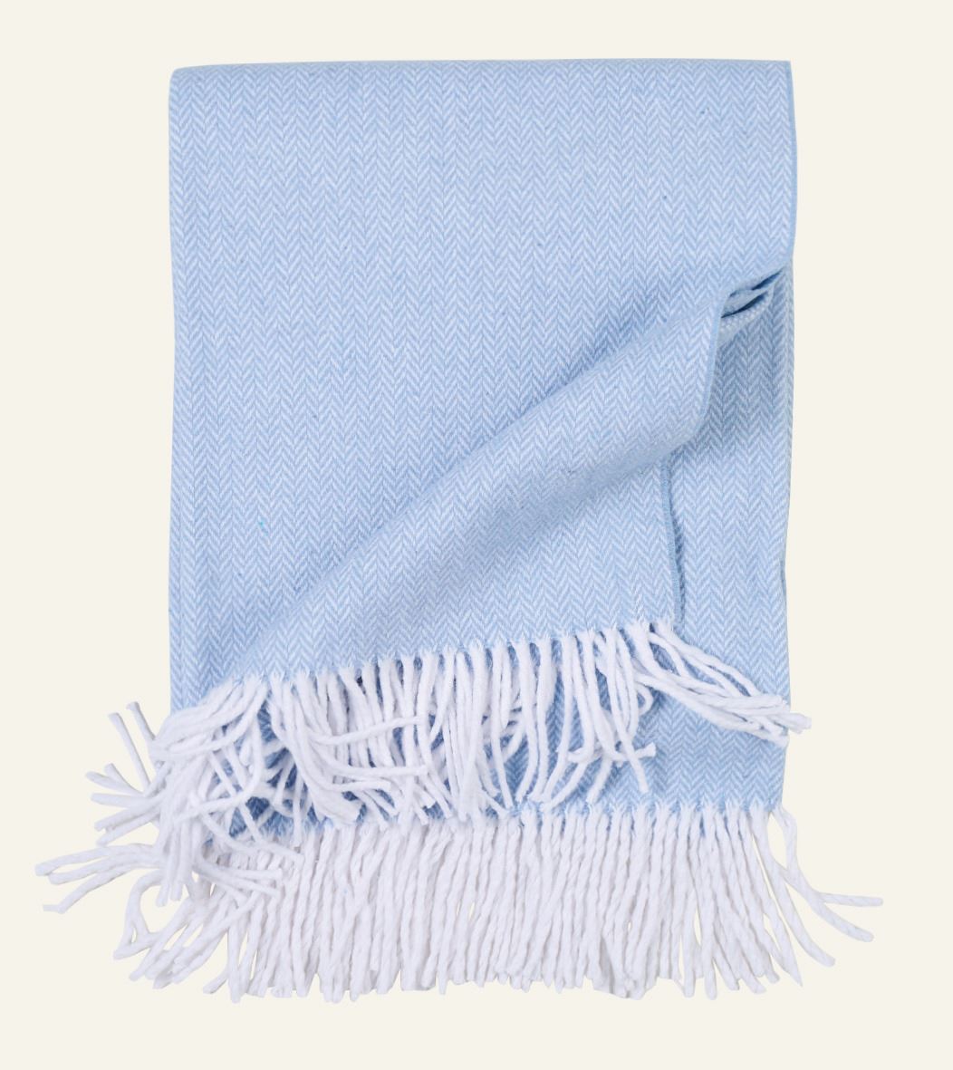 Decke Hellblau - 130x170 cm Hellblau - 1
