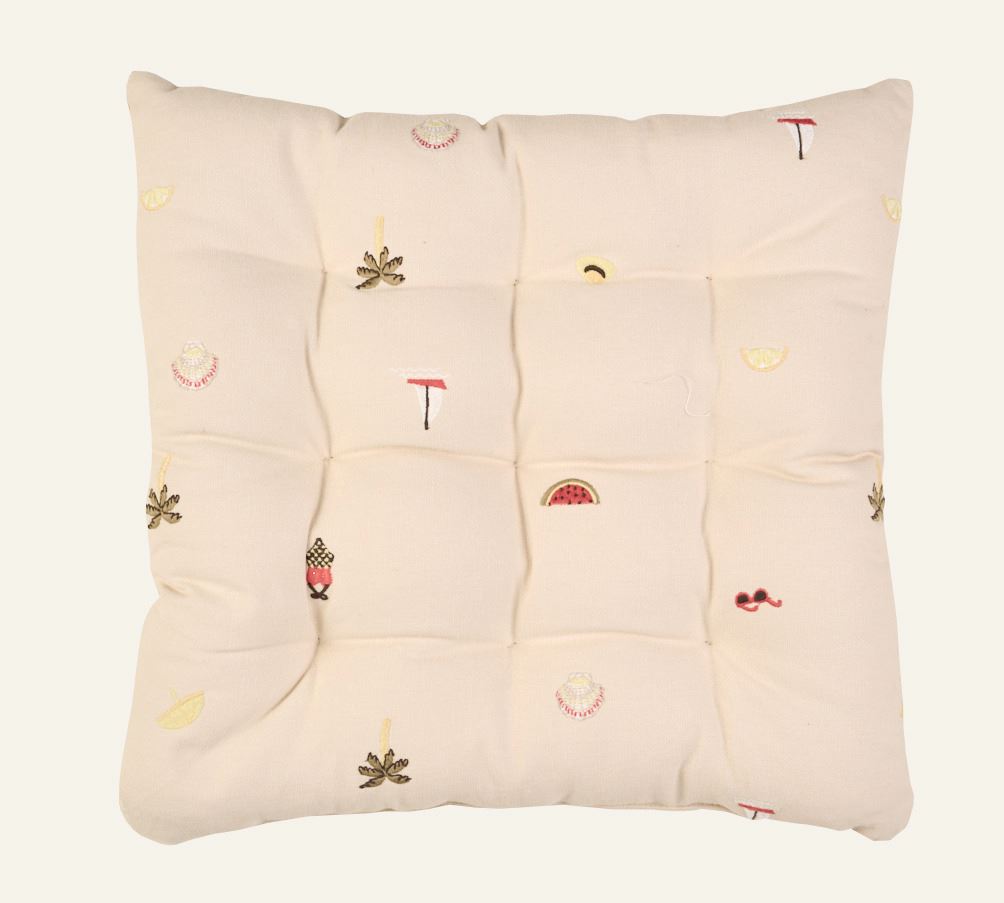 Stuhlkissen Beige - 40x40x4 cm Beige - 1