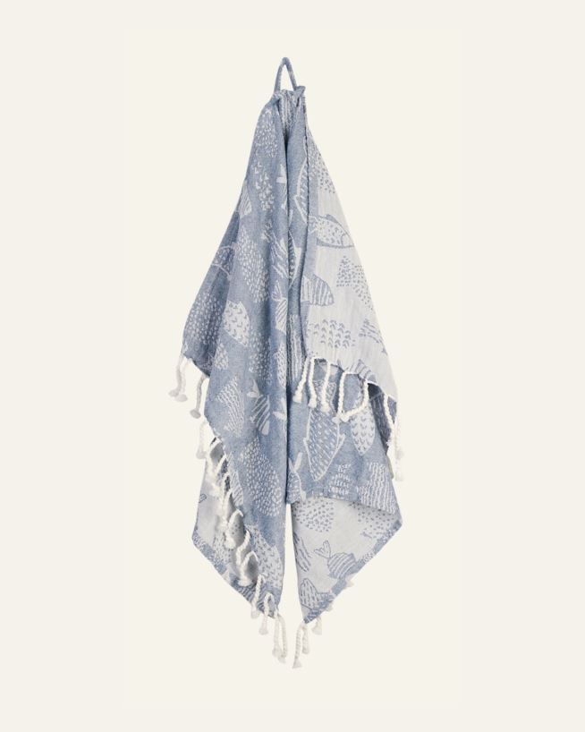 Handtuch Blau - 50x70 cm Blau - 1