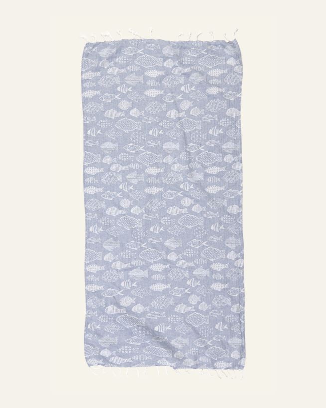 Strandtuch Blau - 70x150 cm Blau - 1