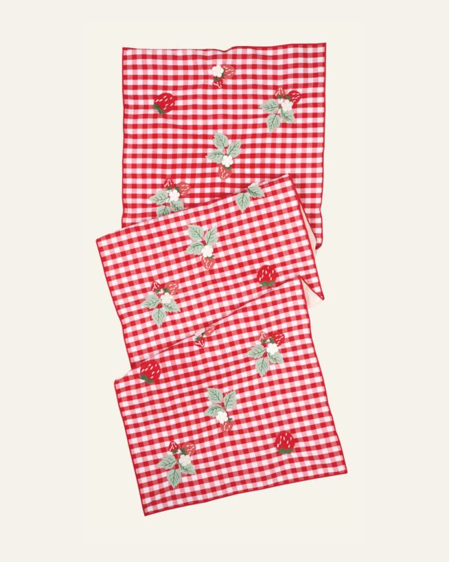 Tischläufer Rot - 33x110cm Rot - 1
