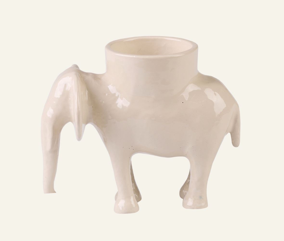 Teelichthalter Beige - 11x6,5x9 cm Beige - 1