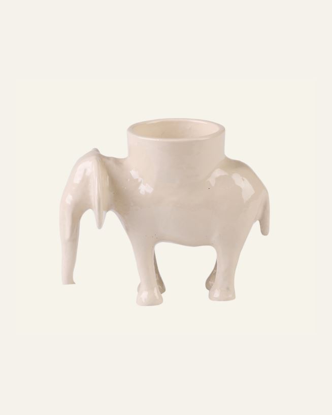 Teelichthalter Beige - 11x6,5x9 cm Beige - 1