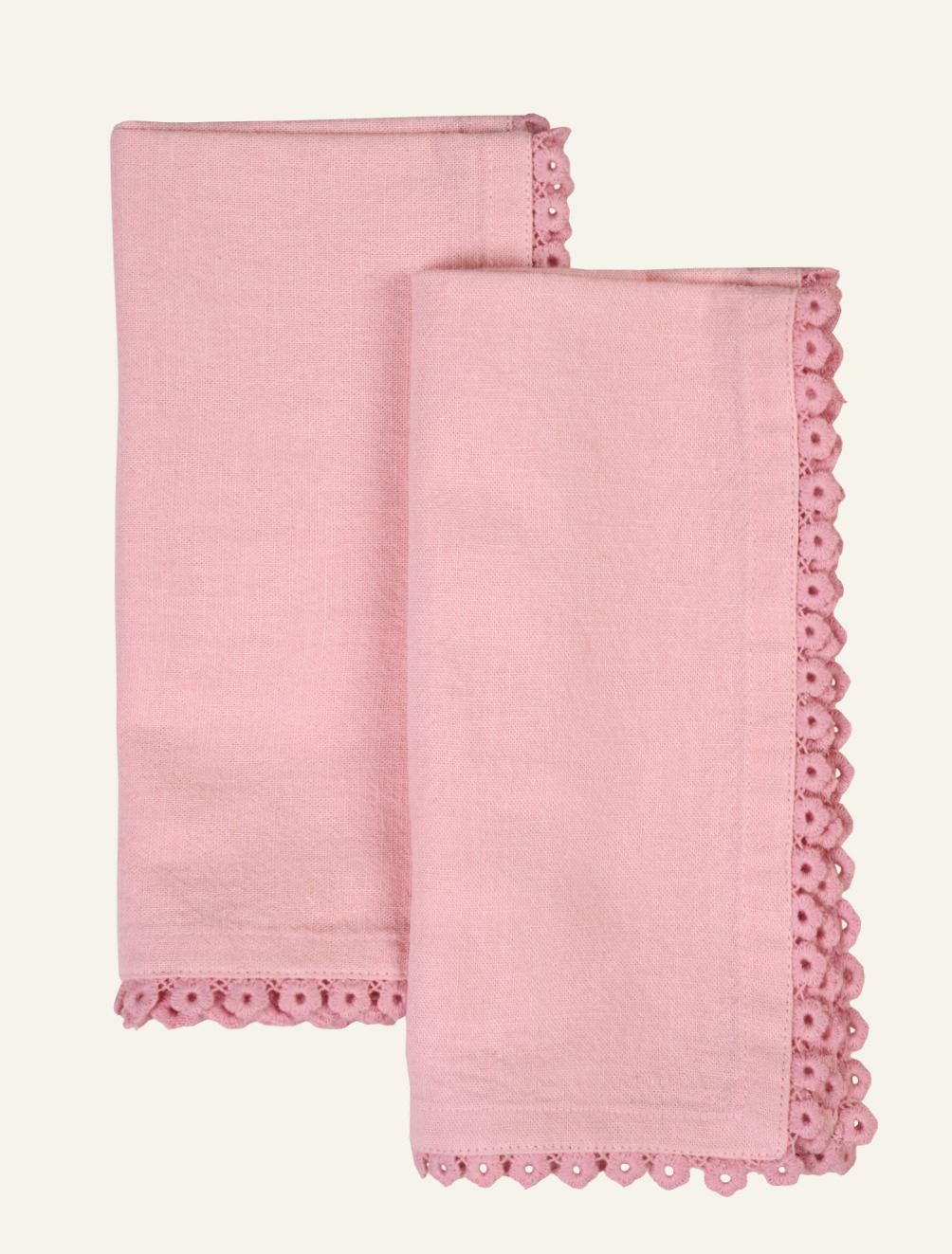 Stoffservietten im 2er-Set Rosa - 45x45 cm Rosa - 1