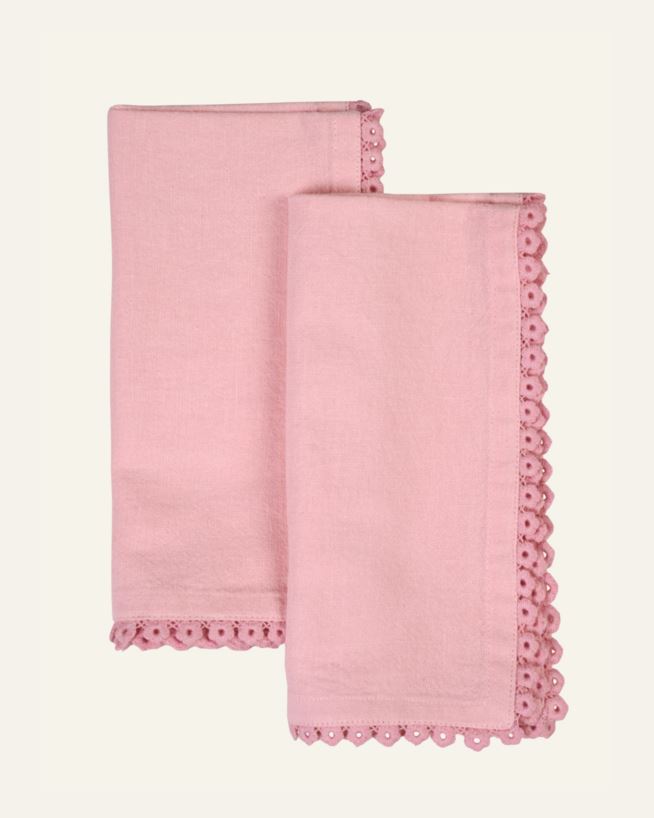 Stoffservietten im 2er-Set Rosa - 45x45 cm Rosa - 1