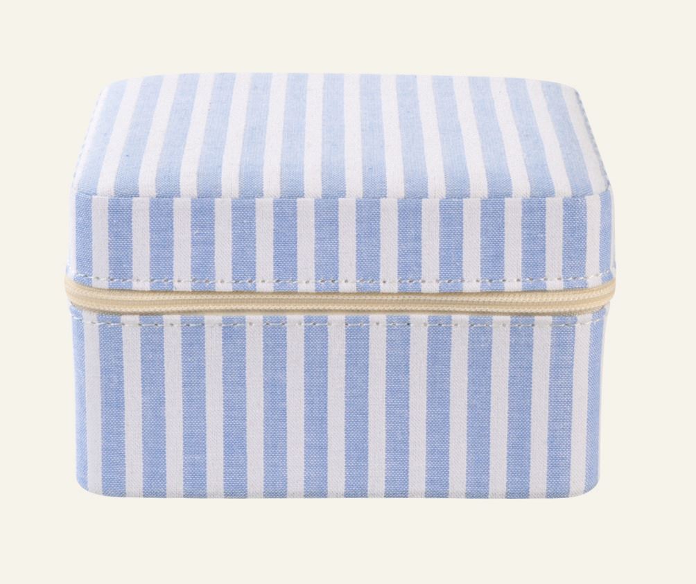 Schmuckkästchen mit Reißverschluss Blau - 11x11 cm Blau - 1