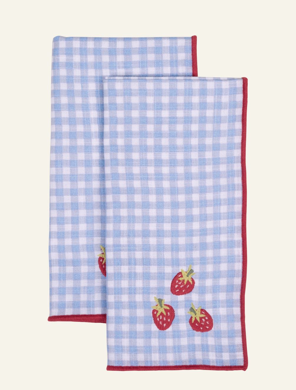 Stoffservietten im 2er-Set Blau - 45x45 cm Blau - 1