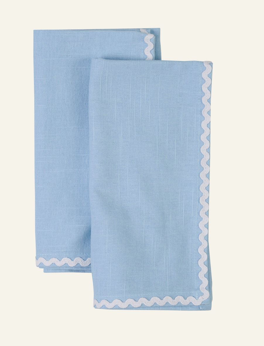 Stoffservietten im 2er-Set Hellblau - 45x45 cm Hellblau - 1