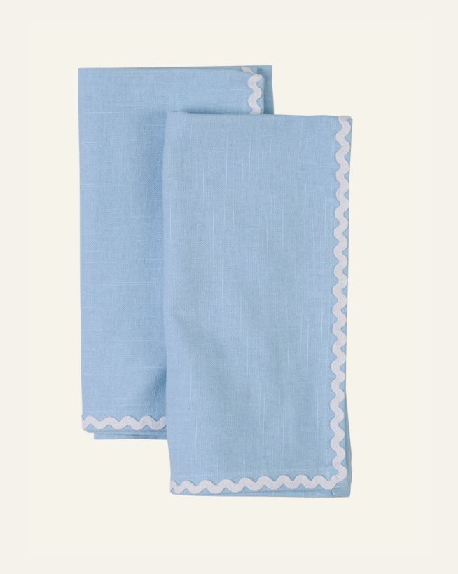 Stoffservietten im 2er-Set Hellblau - 45x45 cm Hellblau - 1
