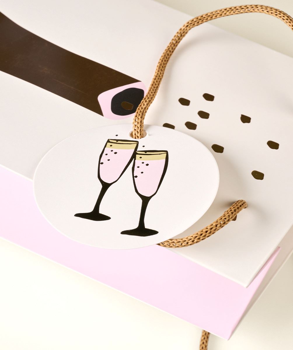 Geschenktüte für Flaschen Multi/Pink - 2
