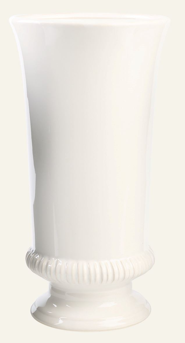 Vase Weiß - 16x16x30 cm Weiß - 1