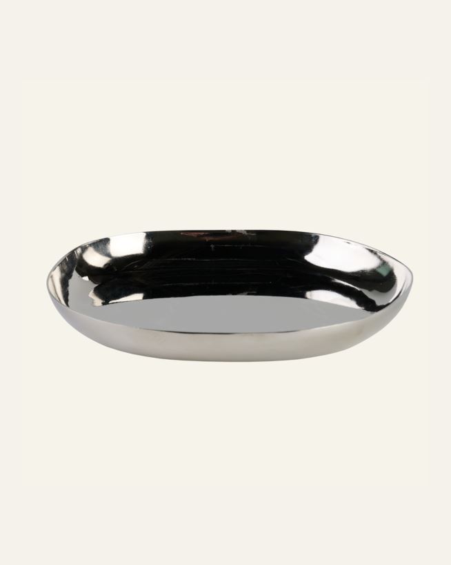 Marmortablett Silber - 13x12,5x1,5 cm Silber - 1
