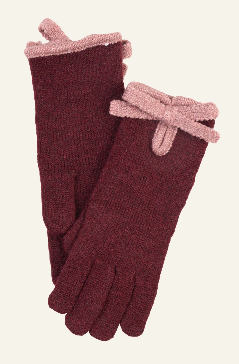 Handschuhe Burgund - one size Burgund - 1