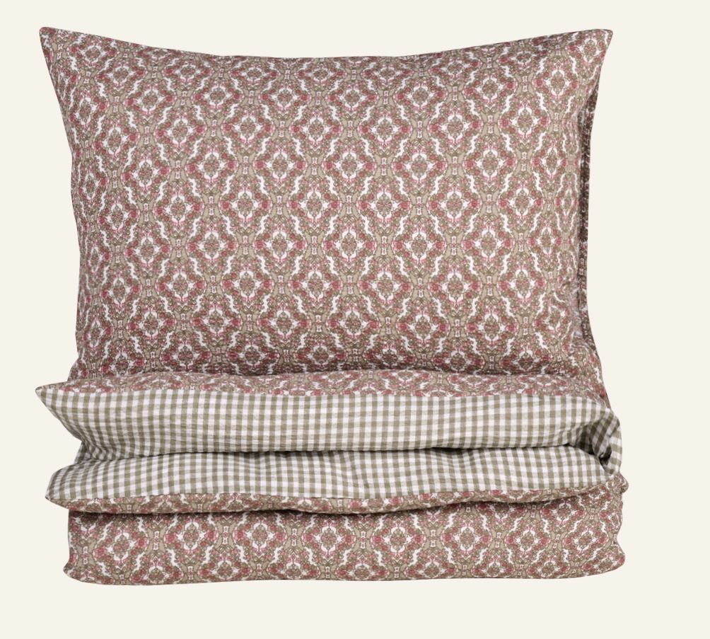 Seersucker-Bettwäsche Multi/Pink - 135x200+80x80 cm Multi/Pink - 1