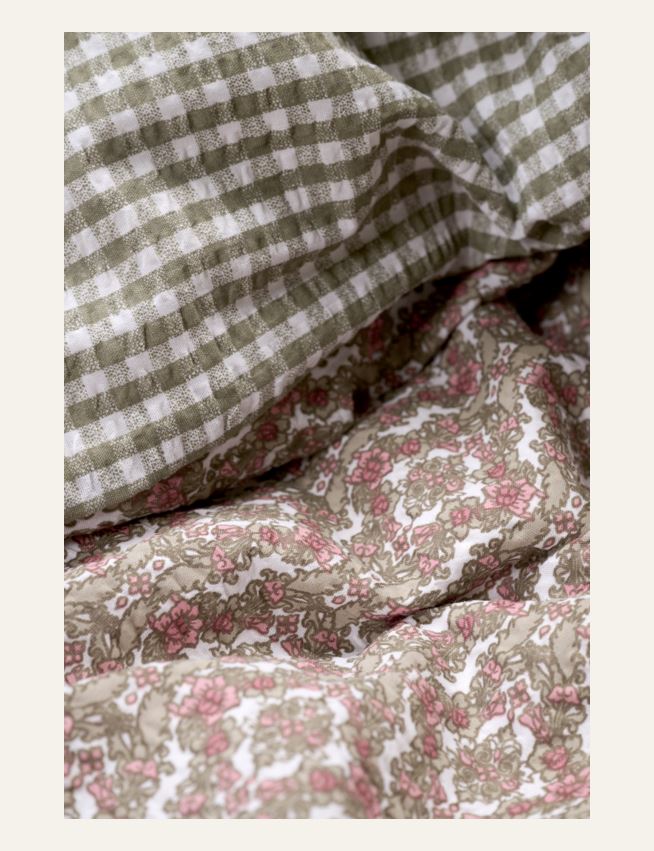 Seersucker-Bettwäsche Multi/Pink - 5