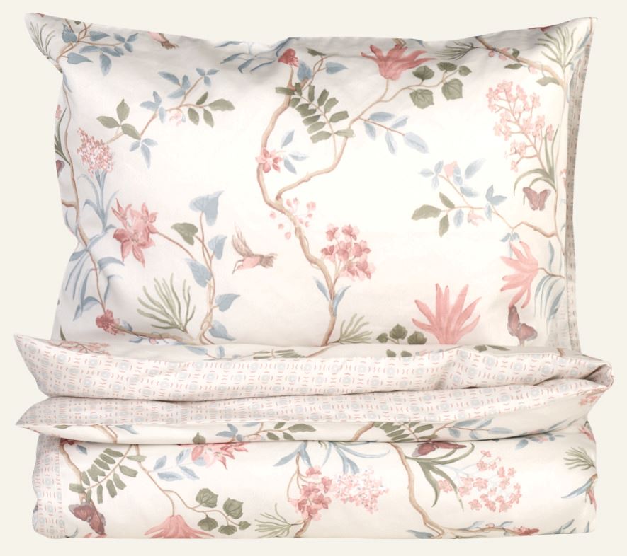 Satin-Bettwäsche Offwhite - 135x200+80x80 cm Offwhite - 1