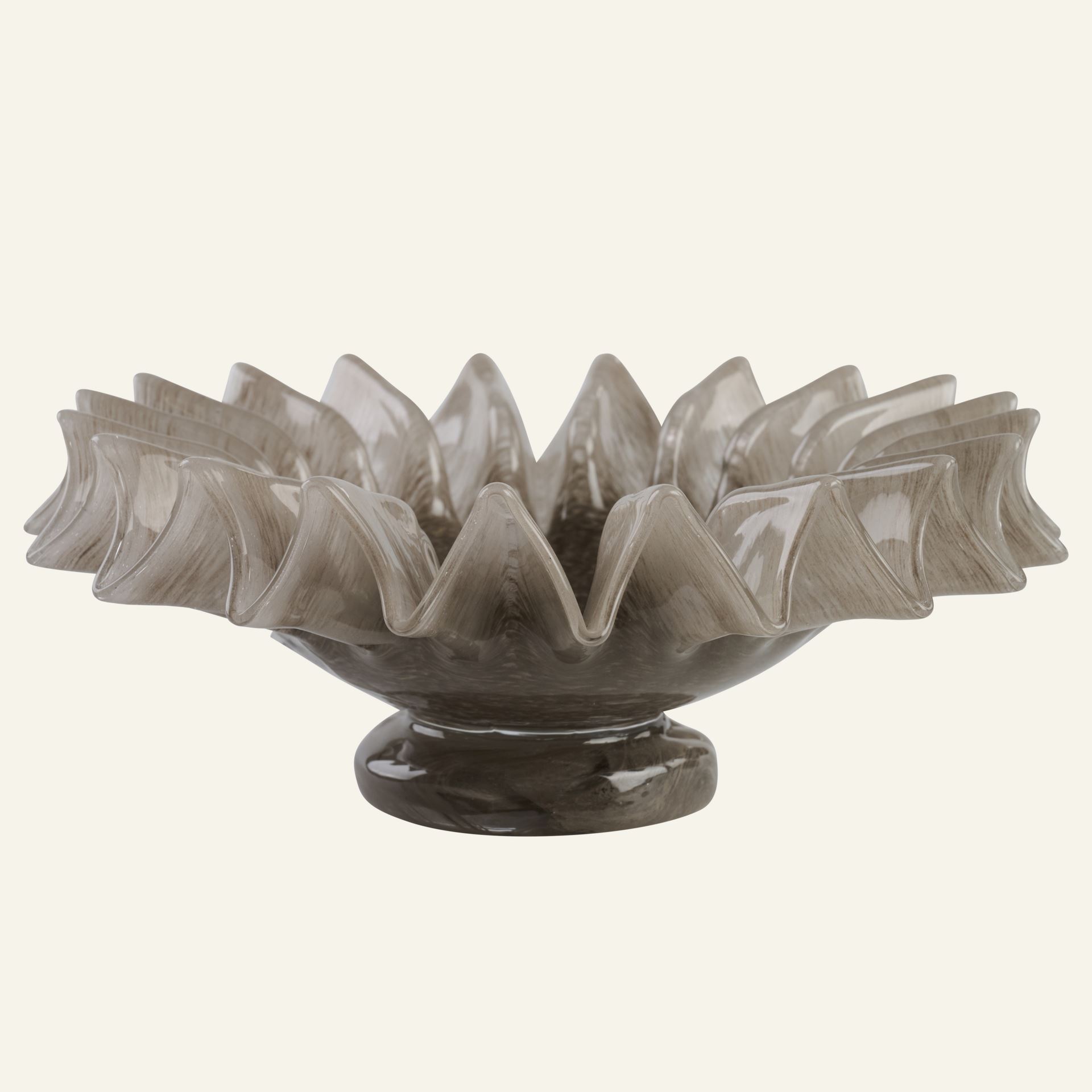 Servierteller Hellbraun - 20x20x8 cm Hellbraun - 1