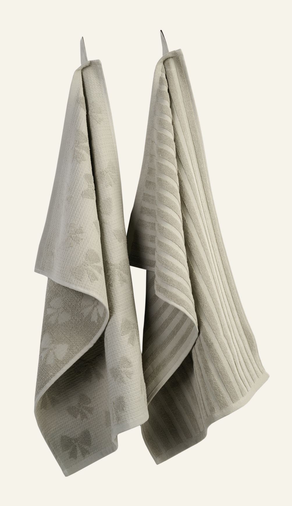 2Er-Set Küchentücher Grün - 70x45 cm Grün - 1