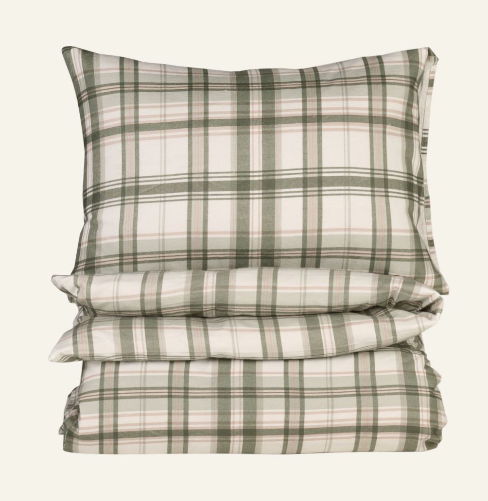 Flanellbettwäsche Multi/Grün - 135x200+80x80 cm Multi/Grün - 1