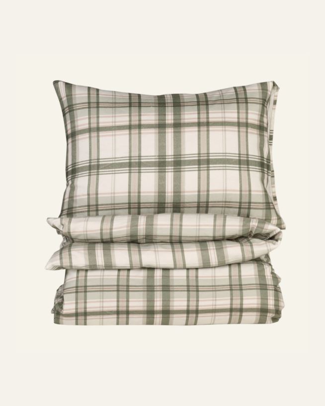 Flanellbettwäsche Multi/Grün - 135x200+80x80 cm Multi/Grün - 1