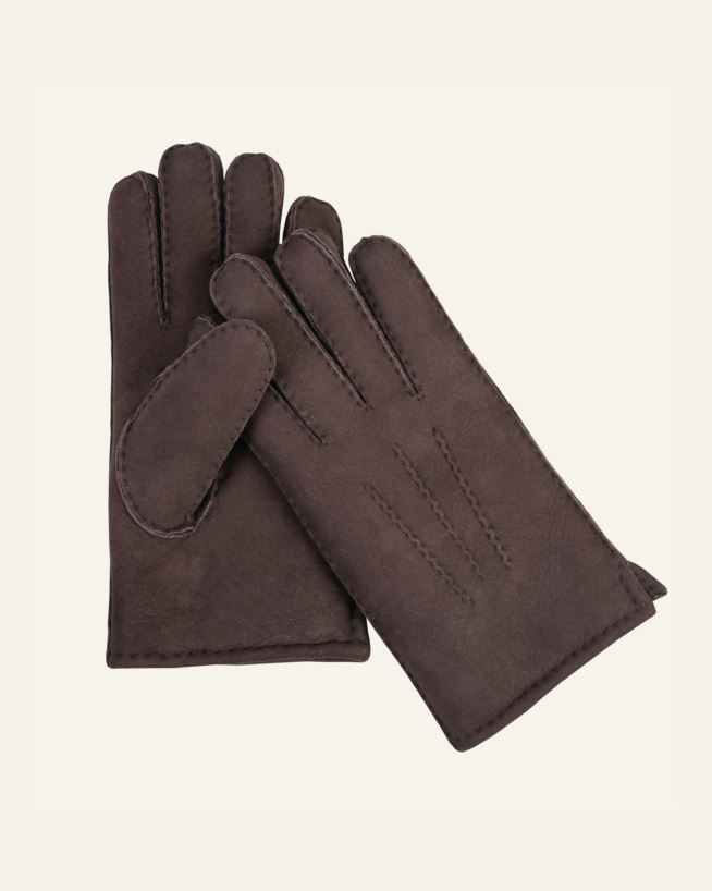 Lederhandschuh Dunkelbraun - one size Dunkelbraun - 1
