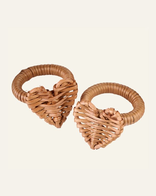 2-Tlg. Serviettenring Natur - 5x5x5,5cm Natur - 1