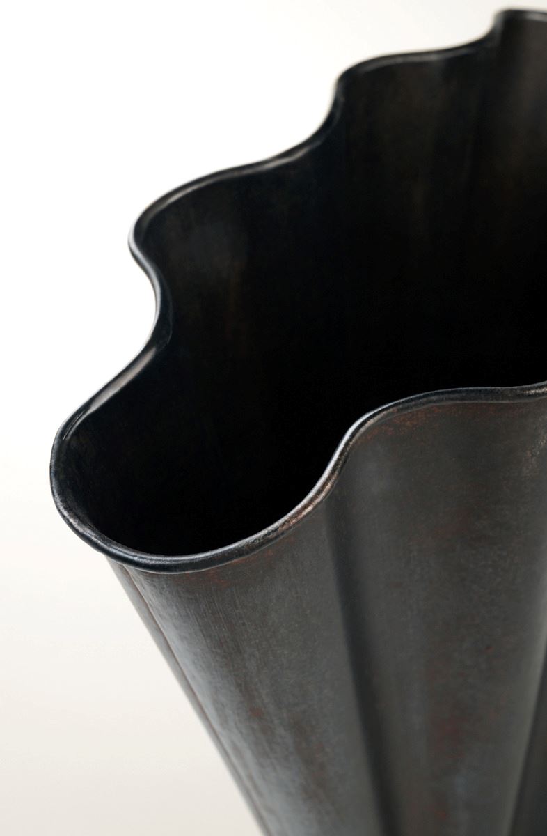 Dekorative Vase Dunkelgrau - 3