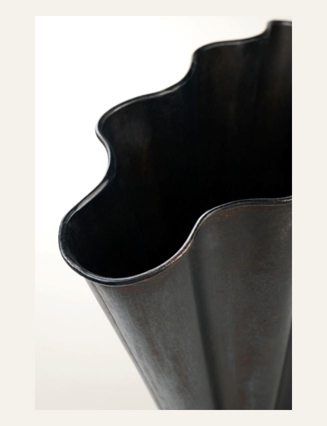 Dekorative Vase Dunkelgrau - 3