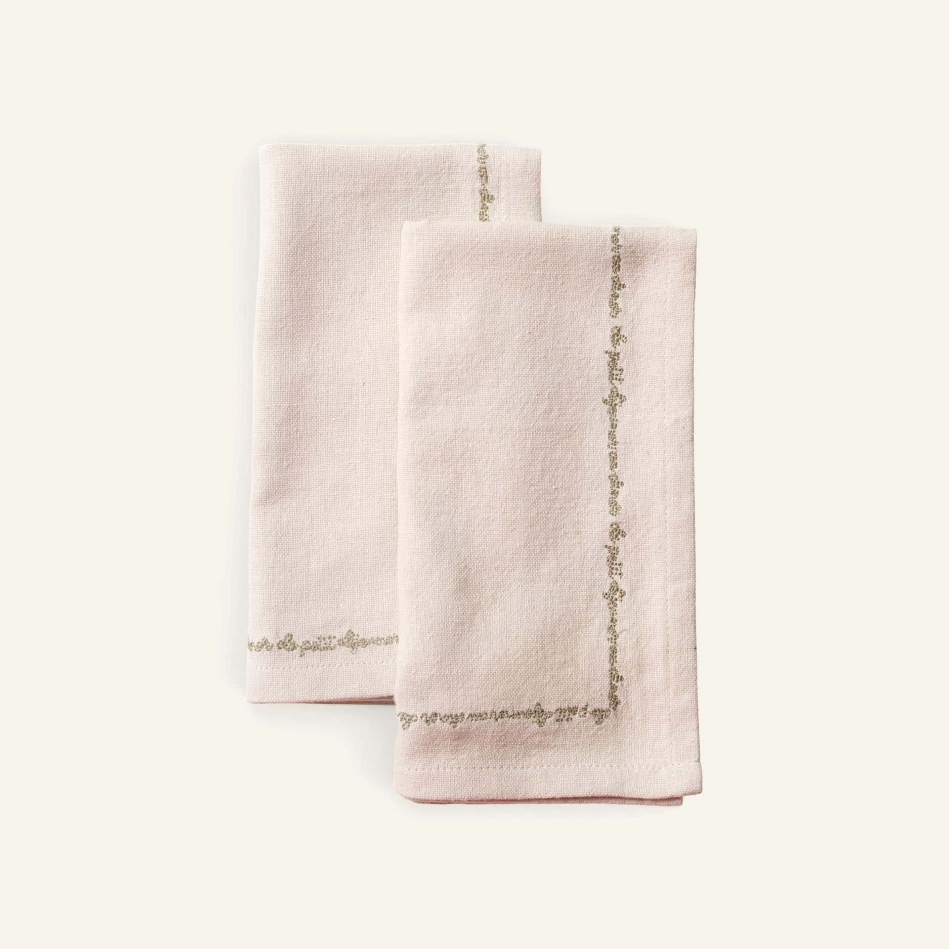 Stoffservietten im 2er-Set Natur - 45x45 cm Natur - 1