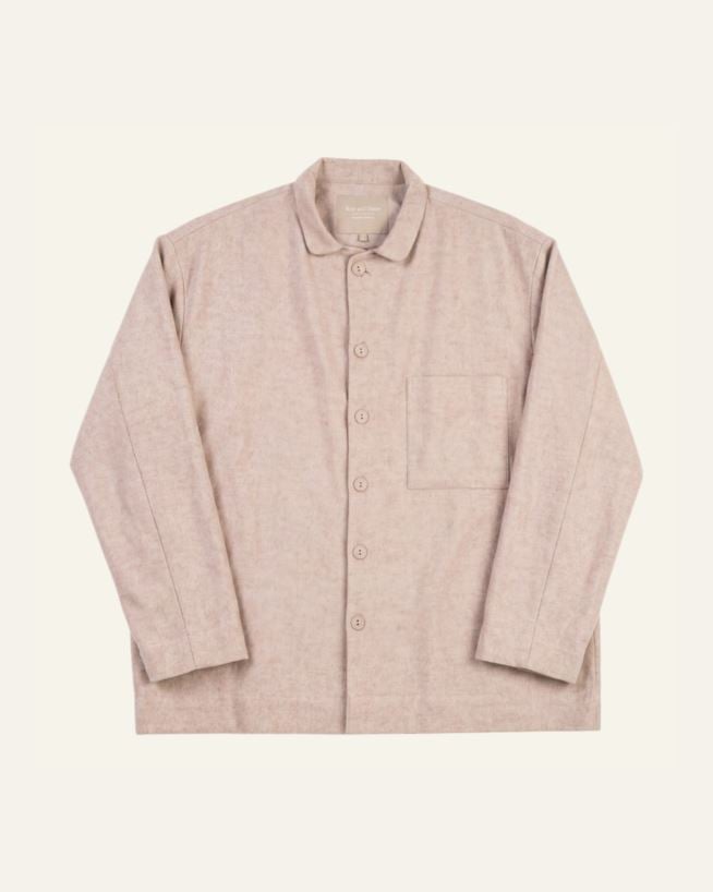 Garnfärbiger Flanell-Pyjama-Top Sand - one size Sand - 1