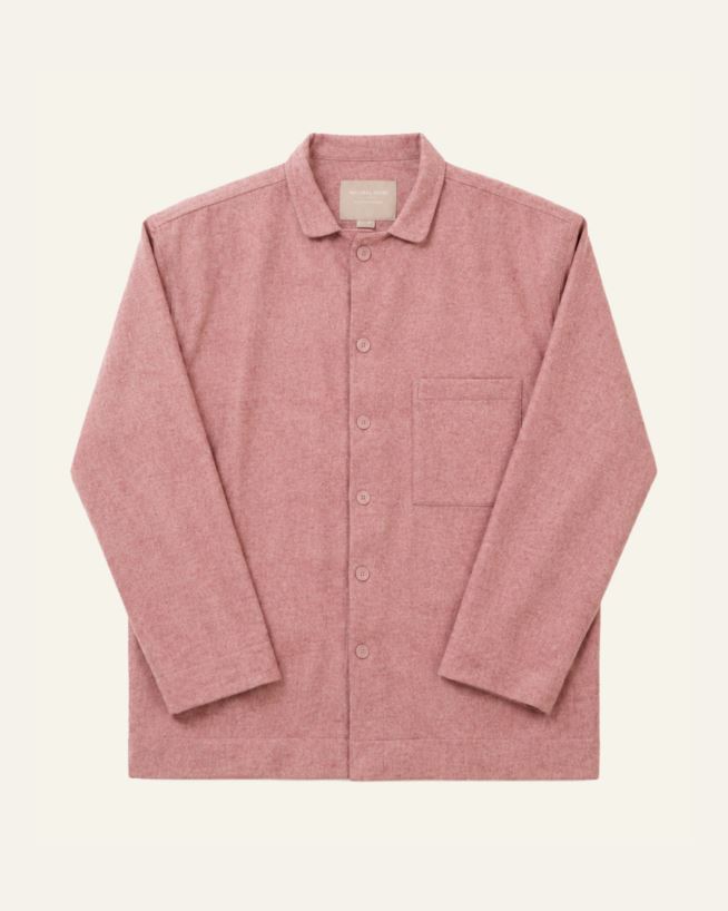 Garnfärbiger Flanell-Pyjama-Top Altrosa - one size Altrosa - 1