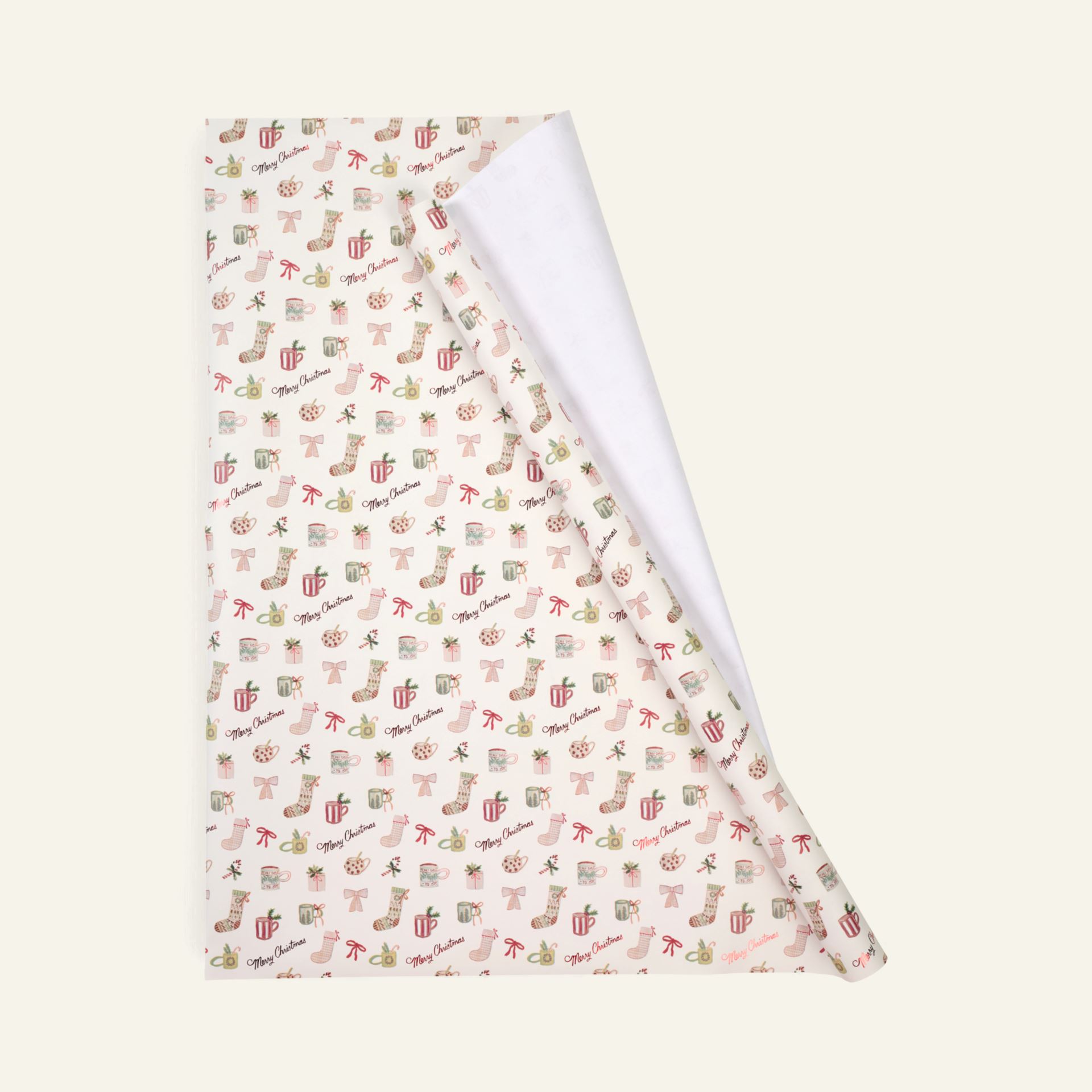Geschenkpapier Multi/Weiß - 70cm x 3m Multi/Weiß - 1