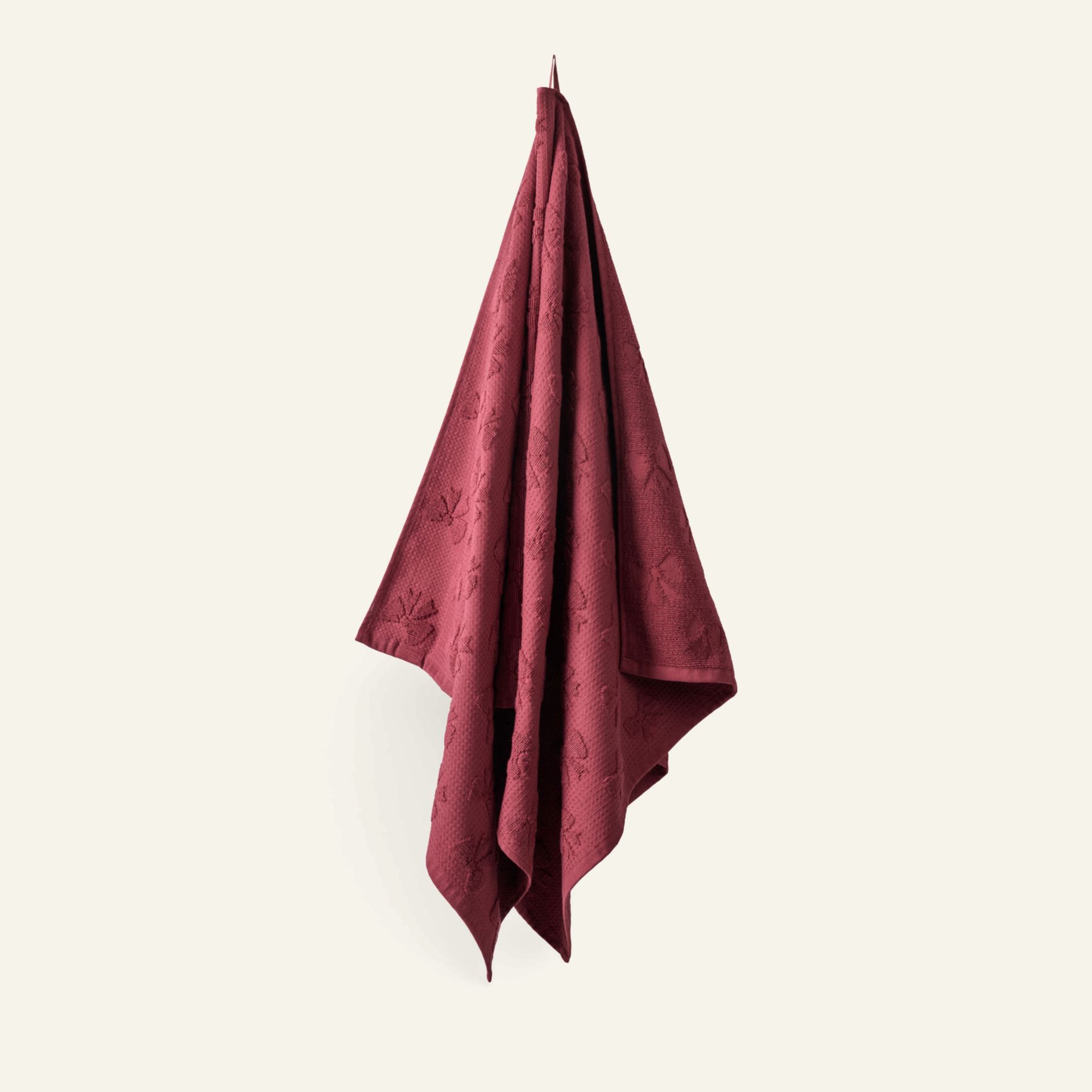 Handtuch Dunkelrot - 70x140 cm Dunkelrot - 1